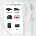 thumbnail image 4 of TNP Universal Power Cord (3 Feet) - IEC320 C5 to NEMA 5-15P 3-Prong Power Extension Cable Wire Connector Socket Plug Jack for Laptop Notebook AC Power Supply Adapter Charger Wall Outlet, 4 of 6