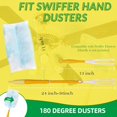 thumbnail image 2 of Duster Refills,Static Dust Removal Brush Disposable Replacement Head Compatible with Swiffer Duster Refills for Electronics, Furniture, Blinds, Ceiling Fans (Blue, 18 PCS), 2 of 8