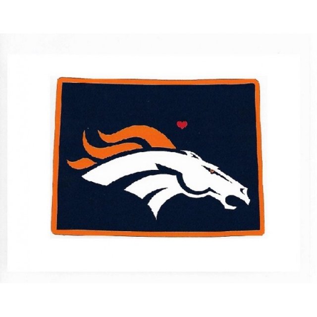 Denver Broncos Home State Vinyl Sticker