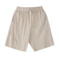 thumbnail image 2 of Plebaso Mens Casual Shorts Elastic Waist Drawstring Summer Shorts Plain Loose Running Shorts with Pockets, 2 of 4