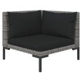 thumbnail image 3 of vidaXL 8 Piece Garden Lounge Set with Cushions Poly Rattan Dark Grey, 3 of 4