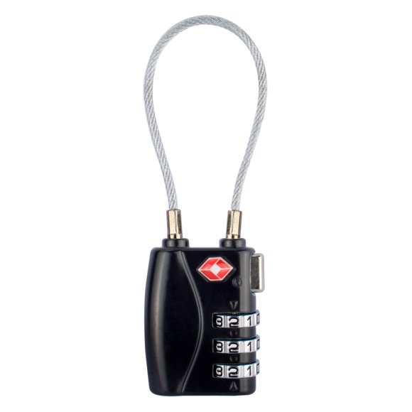 Gkeoshab Mini Serrure à Câble Approuvée pour Bagages Combinaison à 3 Chiffres Serrure à Combinaison pour Bagages de Voyage Valises de Gym Casiers Maison & Jardin