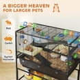 thumbnail image 4 of PawHut Large Hamster Cage, 3 Tier Rolling Gerbil Cage with Storage Shelf, 4 of 10