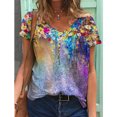thumbnail image 2 of Fridja T-shirt Imprimé à Manches Mi-Longues Womens Imprimé Tops, 2 of 3