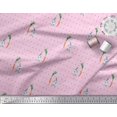 thumbnail image 2 of Soimoi Cotton Duck Fabric Carrot & Rabbit Dots Print Fabric by the Yard 56 Inch Wide, 2 of 5