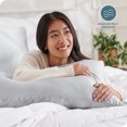 thumbnail image 2 of Bare Home Satin Body Pillowcase - Luxury Pillowcase - Soft and Smooth - Breathable - Envelope Closure, Silver, 2 of 6