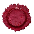 thumbnail image 3 of Charger Plate 13" Glass Fruit Plate Service Plate Irregular Western Food Plate Red, 3 of 9