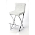 thumbnail image 1 of Beaumont Lane Tabouret de Bar en Similicuir Chromé Blanc, 1 of 5