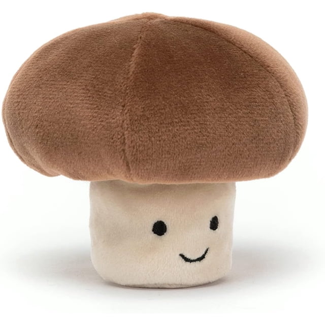 Jellycat Vivacious Vegetable Mushroom Stuffed Toy, 3.5 inches - Vegetable Plush - Great Gift Idea