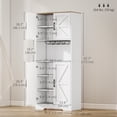 thumbnail image 3 of HOMCOM Armoire de Rangement de Garde-Manger de Cuisine avec Comptoir pour Four à Micro-Ondes, Blanc, 3 of 10