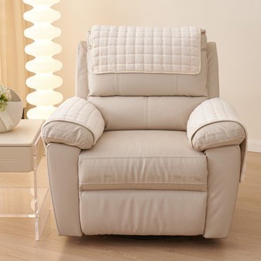 HHBEAUTY 3 Pcs Housse d'Accoudoir de Sofa en Flanelle Peluche Housse d'Appuie-tête pour Fauteuils Inclinables Douce Duveteuse Antidérapante 2 Housses d'Accoudoir et 1 Protecteur d'Appuie-tête pour Fauteuil Inclinable Sofa en Cuir Canapé