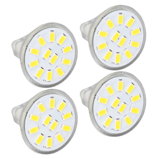 MR11 LED Bulb, 3W 12 LEDs 360 Degree Heat Dissipation No Flicker No Buzz Eye Protection, with Dual Needle Base, for Spotlights Ceiling Lights Track Lights