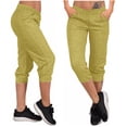 thumbnail image 1 of Popular Picks,Women's Yoga Pants, Soft Drawstring Workout, Outdoor Athletic, Casual Pants, Pockets, Comfortable Fit, Versatile, WorkoutPants Perfect for Weekends|95%Polyester,5%Spandex,Khaki, 1 of 9
