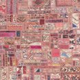 thumbnail image 1 of Ahgly Company Indoor Square Abstract Dark Salmon Pink Patchwork Area Rugs, 8' Square, 1 of 6