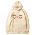 thumbnail image 1 of Birdeem Mode Saint-Valentin Couple Imprimé à Capuche Mode Polaire Poche Chandail Manteau, 1 of 1