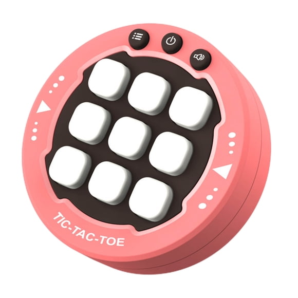 Pink Tic Tac Toe Game Wooden Board Game Strategy Thinking Training Toy For Kids Portable Travel Game Classic Xo Game For Family Night 3X7 Dry Batteries Required