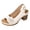 White, variant on Womens Open Toe Chunky Heel Sandals with Ankle Strap Casual Solid Color Hollow Out Floral Platform Dress Sandals White Size 9