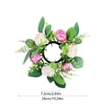 thumbnail image 3 of Fridja Under Clearance 5$ Peony Candlestick Wreath Simulation Flowers European Holiday Decorations Wedding Desktop Decorations Home Decoration Home Essentials, 3 of 6