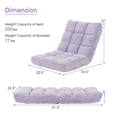 thumbnail image 3 of Costway Chaise de Sol Réglable à 14 Positions, Chaise de Jeu Paresseuse Pliante, Sofa Coussiné, Nouveau, Violet Pâle, 3 of 10