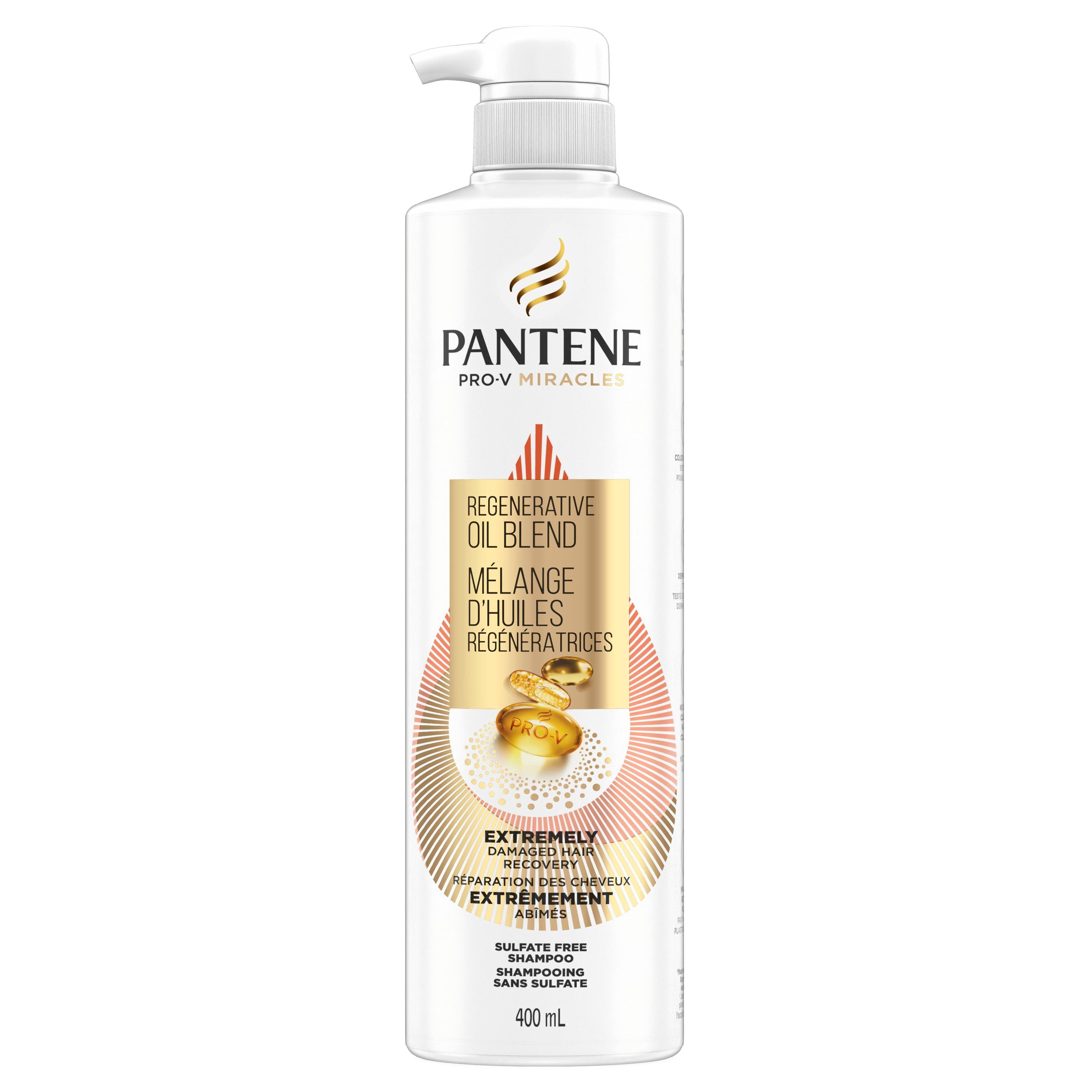Pantene Pro-V Miracles Extreme Damage Care Regenerative Oil Blend Sulfate Free Shampoo