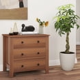 thumbnail image 2 of Gymax 3-drawer Dresser w/ Convenient Handles Smooth Slide Rails Accent Table Walnut, 2 of 9
