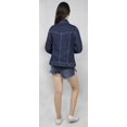 thumbnail image 3 of Women's Basic Denim Jacket Button Down Long Sleeve Ladies Stretch Jean Jackets, 3 of 6
