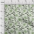 thumbnail image 2 of oneOone Velvet Light Green Fabric Floral Retro Craft Projects Decor Fabric Printed By The Yard 58 Inch Wide, 2 of 5