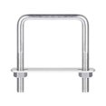 thumbnail image 1 of Unique Bargains Square U-Bolts 5 Sets 57mm Inner Width 80mm Length M8 304 Stainless Steel U Clamp Bolt, 1 of 5
