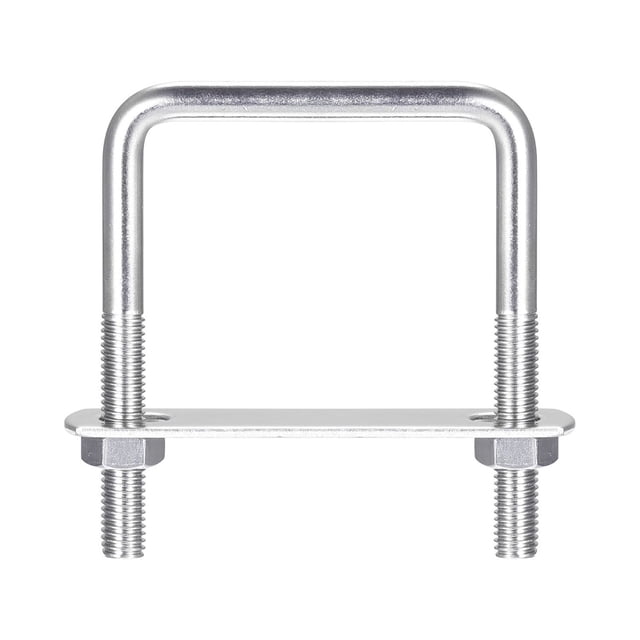 Unique Bargains Square U-Bolts 5 Sets 57mm Inner Width 80mm Length M8 304 Stainless Steel U Clamp Bolt