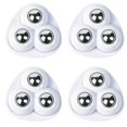 thumbnail image 1 of IMENGL Liquidation! Delayuji Roue Universelle Roulettes Autocollantes pour Petits Appareils Rotation à 360° Mini Roulettes pour Rangement de Meubles 4 Pcs Drcoevo Taille Unique Blanc, 1 of 9