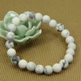 thumbnail image 3 of Angelstones Bracelet Extensible Unisexe en Perles Rondes 8 mm en howlite Mate Naturelle, 3 of 4