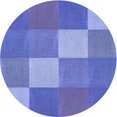 thumbnail image 1 of Ahgly Company Machine Washable Indoor Round Transitional Sky Blue Area Rugs, 3' Round, 1 of 7
