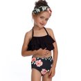 thumbnail image 1 of Girls Bikini Set Flower 2 Pieces Summer Swimsuit Beach Bathing Suit for Children, 1 of 10