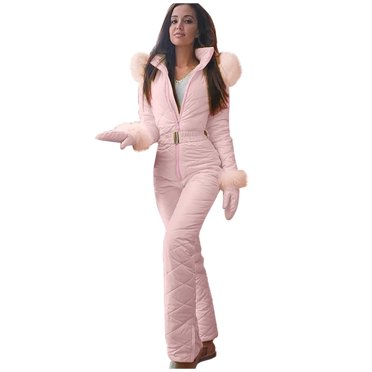 Women's Fashion Casual Ski Suit - Long Sleeve, V-Neck, Zipper Closure, Polyester - Outdoor Sports/Snowboard/Skiing Outfit