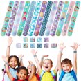 thumbnail image 4 of 60PCS Slap Bracelet Mermaid Printed Party Wrist Strap Slap Bands for Party Favor, 4 of 10