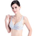 thumbnail image 4 of Soutien-gorge en Dentelle Florale pour Femmes à Col en V, Bretelles Ajustables, à Armatures, Aguichant, 4 of 9