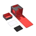 thumbnail image 3 of Bunblic Card Deck Box Deck Case for 100+ Sleeved Cards, Card Deck Storage Box for Collectible Cards, Collection Cards, Baseball Card Red Black, 3 of 8