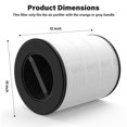 thumbnail image 4 of Filtre de Remplacement Compatible avec Purificateur d'Air Mod/Mod+, Filtre de Remplacement 3-en-1 Haute Efficacité, 1 Pack, 4 of 5