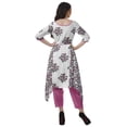 thumbnail image 4 of Moomaya Printed Traditional Clothing Womens Asymmetric Kurti Kurta With Pant Set, 4 of 6