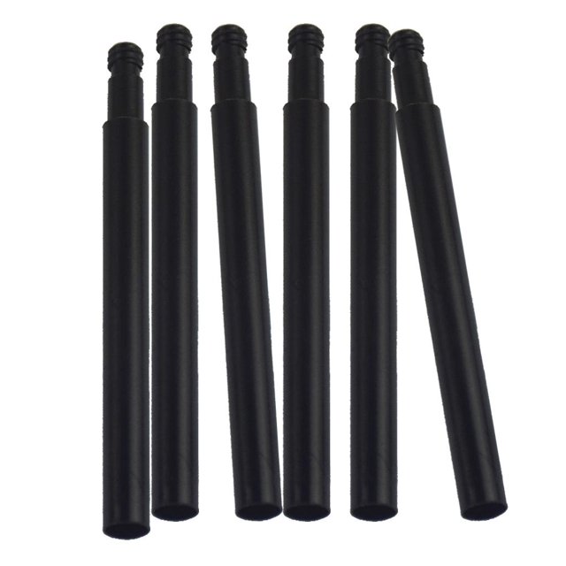 koolsoo 6 Pcs. Presta Valve Extender Alloy Innertube Valve Extender - Black 70mm