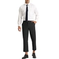 thumbnail image 2 of INSPIRE CHIC Men's Pants Solid Color Ankle Length Flat Front Trousers 32 Black, 2 of 7
