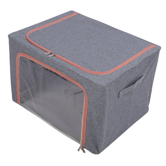 Under Bed Storage, Fabric, Stainless Steel, Metal Material Storage Bins Closet Organizers And Storage with Clear Window 2 Openings for Organizing a Range of Items