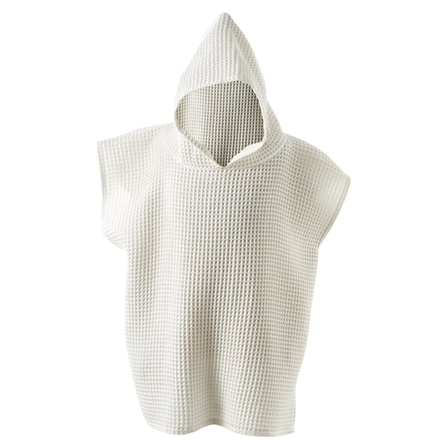 Wo-Fusoul Adult Beach Bathrobe, Sleeveless Hooded Absorbent Robe, Quick Dry Lightweight for Pool and Swim, Comfortable Wear for Vacation and Outdoor Activities, Soft Fabric Design