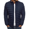 thumbnail image 4 of Mens Solid Color Jacket Cotton Padded Jacket Fashion Cotton Padded Jacket Mens Warm Cotton Padded Jacket, 4 of 9