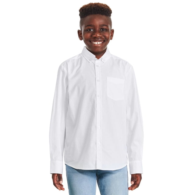 George Boys' Long-Sleeve Button-Down Dress Shirt