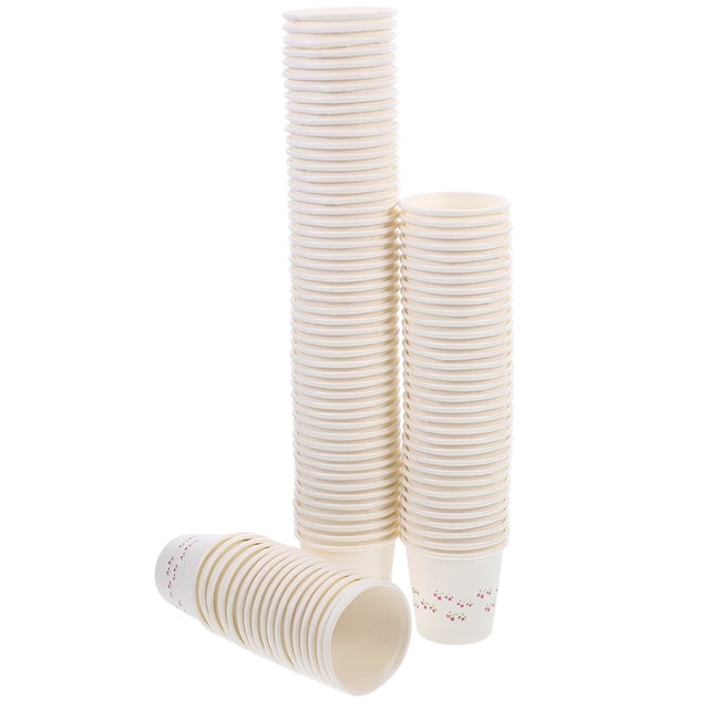 HLONK 100Pcs Disposable Cups Small Paper Cups for Tasting and Sampling