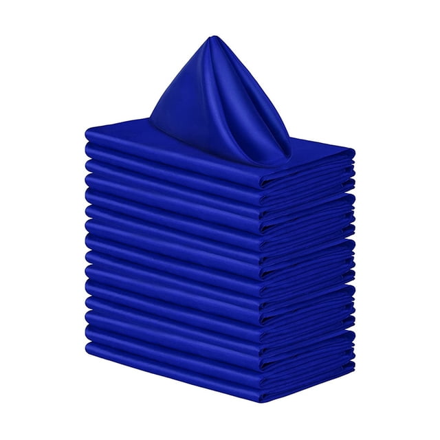 Maytalsory 20pcs Polyester Soft And Comfortable Square Napkins For Cozy Mealtime Wide Application Table Napkins blue