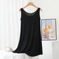 thumbnail image 2 of Timegard Robes de Nuit pour Femmes Col Rond Sans Manches Vêtements de Nuit Confortables Doux Couleur Unie Robe de Nuit Décontractée, 2 of 5