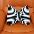 thumbnail image 3 of TIELUTT Handmade Striped Bow Pillow Bow Pillow Washable Car Neck Pillow Sofa Satin Pillowcase Standard Size Satin Pillows for Hair and Skin Silk Pillowcase Travel Size Stretchy Pillowcase Silk Pillow, 3 of 5