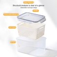 thumbnail image 4 of Food Storage Containers with Airtight Lid & Colander  Fresh Produce Saver Container Fridge Organizers  Fruit and Vegetable Storage for Refrigerator  Lettuce Keepers  Salad Berry Container, 4 of 8